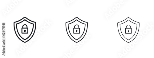 Security lock icon vector design template simple and clean