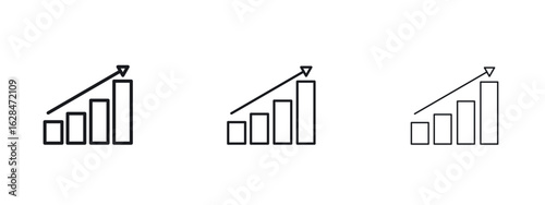 Sales growth icon vector design template simple and clean
