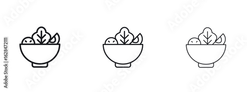 Salad icon vector design template simple and clean