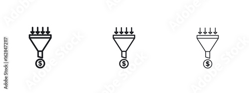 Sales funnel icon vector design template simple and clean