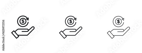 Refund icon vector design template simple and clean