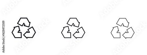 Recycling icon vector design template simple and clean