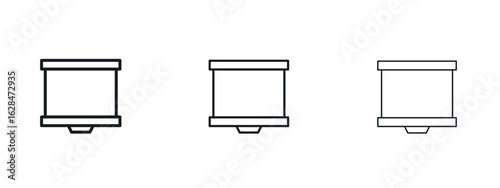 Presentation screen icon vector design template simple and clean