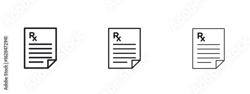 Prescription icon vector design template simple and clean