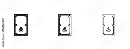 Pool table icon vector design template simple and clean