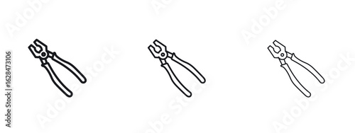 Pliers icon vector design template simple and clean