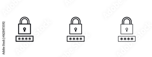 Password icon vector design template simple and clean