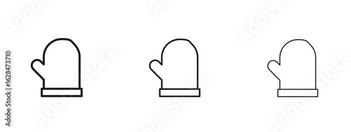 Oven mitt icon vector design template simple and clean