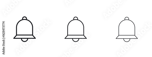Notification bell icon vector design template simple and clean