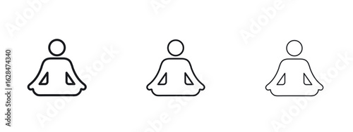 Meditation icon vector design template simple and clean