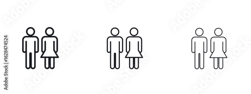 Man and woman icon vector design template simple and clean