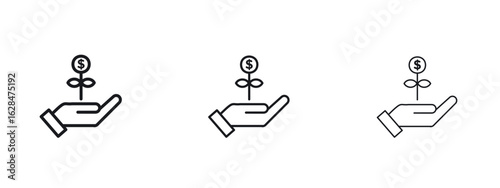 Investment icon vector design template simple and clean