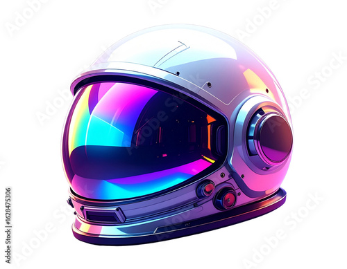 Classic astronaut helmet with reflective visor