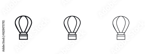 Hot air balloon icon vector design template simple and clean