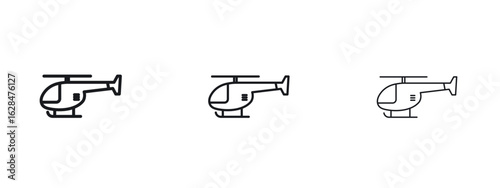 Helicopter icon vector design template simple and clean