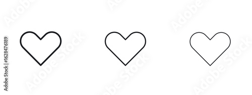 Heart icon vector design template simple and clean