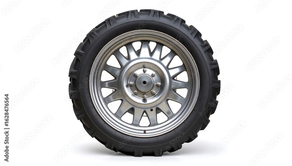 Obraz premium Heavy-duty tire and wheel