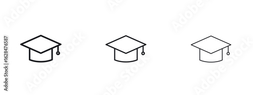 Graduation cap icon vector design template simple and clean
