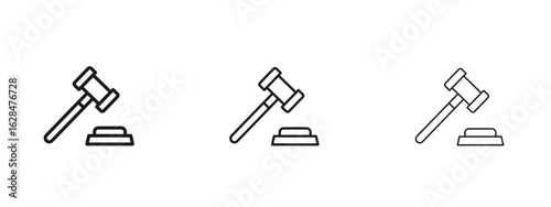 Gavel icon vector design template simple and clean