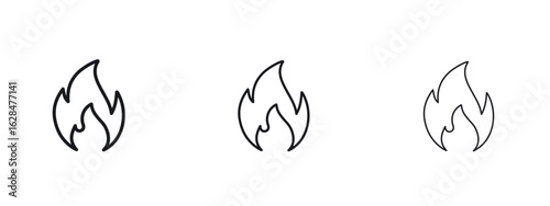 Fire icon vector design template simple and clean