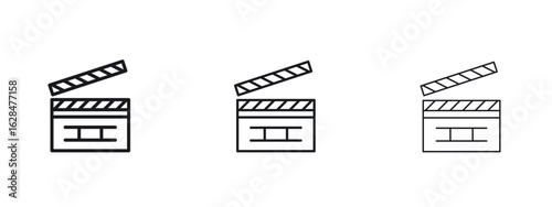 Film clapperboard icon vector design template simple and clean