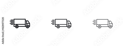 Fast shipping delivery truck icon vector design template simple and clean