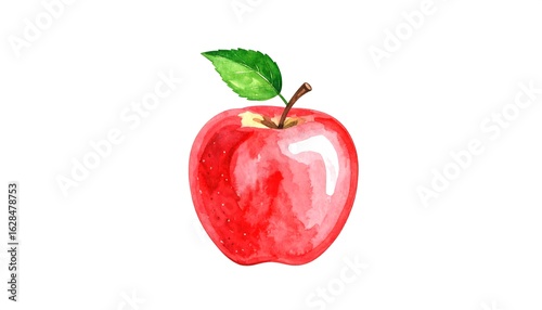 Watercolor apple illustration (1)