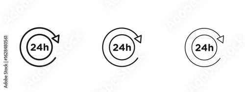 24 Hrs icon vector design template simple and clean