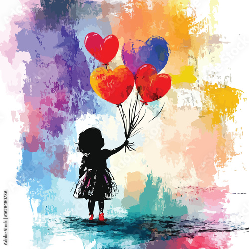 Vibrant Child's Abstract Painting