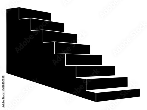 Wallpaper Mural Stairs silhouette icon, Stairs silhouette, Staircase vector illustration white background Torontodigital.ca