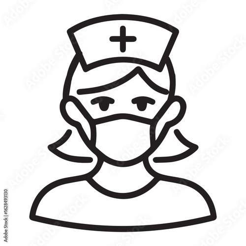 Female Nurse Vector Icon