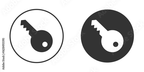 key icon in black solid flat silhouette designs