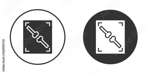 X ray icon in black solid flat silhouette designs