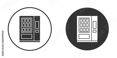 Vending machine icon in black solid flat silhouette designs