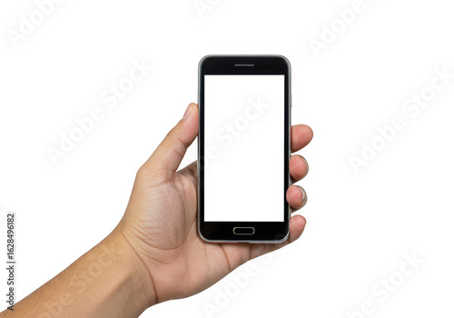 Wallpaper Mural Hand holding a smartphone isolated on transparent background Torontodigital.ca
