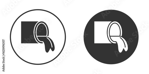 Sewage icon in black solid flat silhouette designs