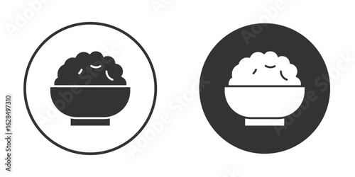 Rise Bowl icon in black solid flat silhouette designs