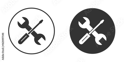Repair icon in black solid flat silhouette designs