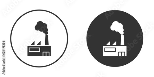 Pollution icon in black solid flat silhouette designs