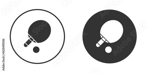 Ping pong icon in black solid flat silhouette designs