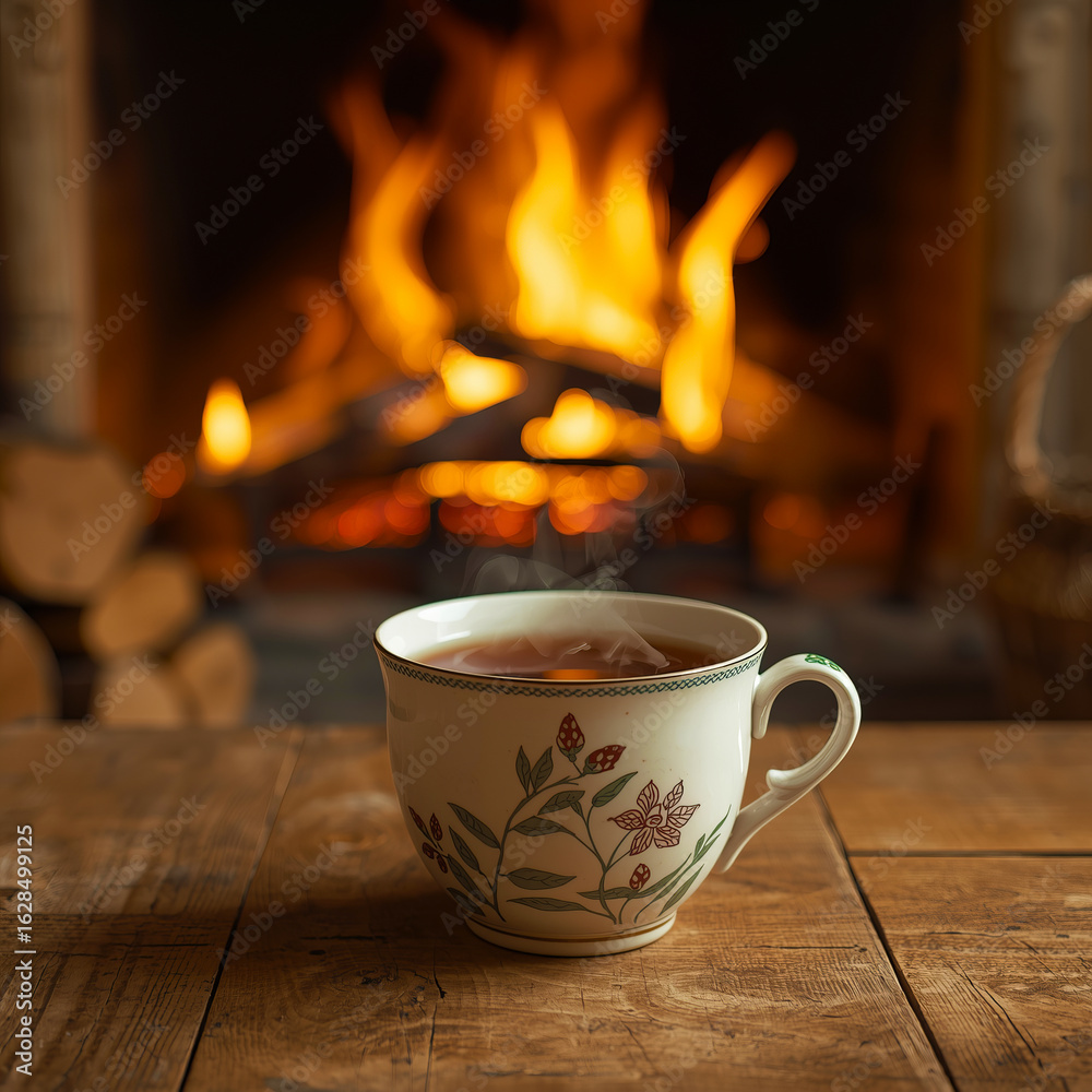 Obraz premium Tranquil warm drink visual