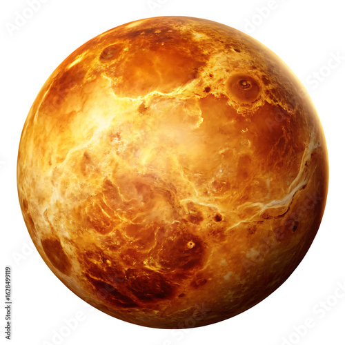 Venus Planet Isolated On White Background