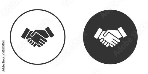 Partnership icon in black solid flat silhouette designs