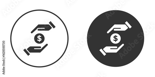 loan icon in black solid flat silhouette designs
