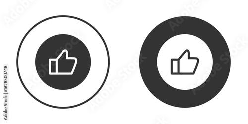 Like icon in black solid flat silhouette designs