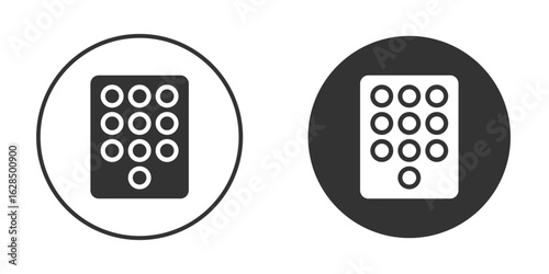Keypad icon in black solid flat silhouette designs