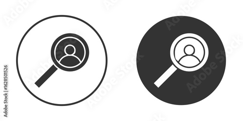 Hiring icon in black solid flat silhouette designs