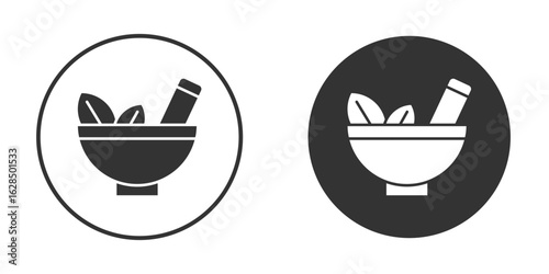 Herbal medicine icon in black solid flat silhouette designs