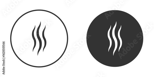 Heat icon in black solid flat silhouette designs