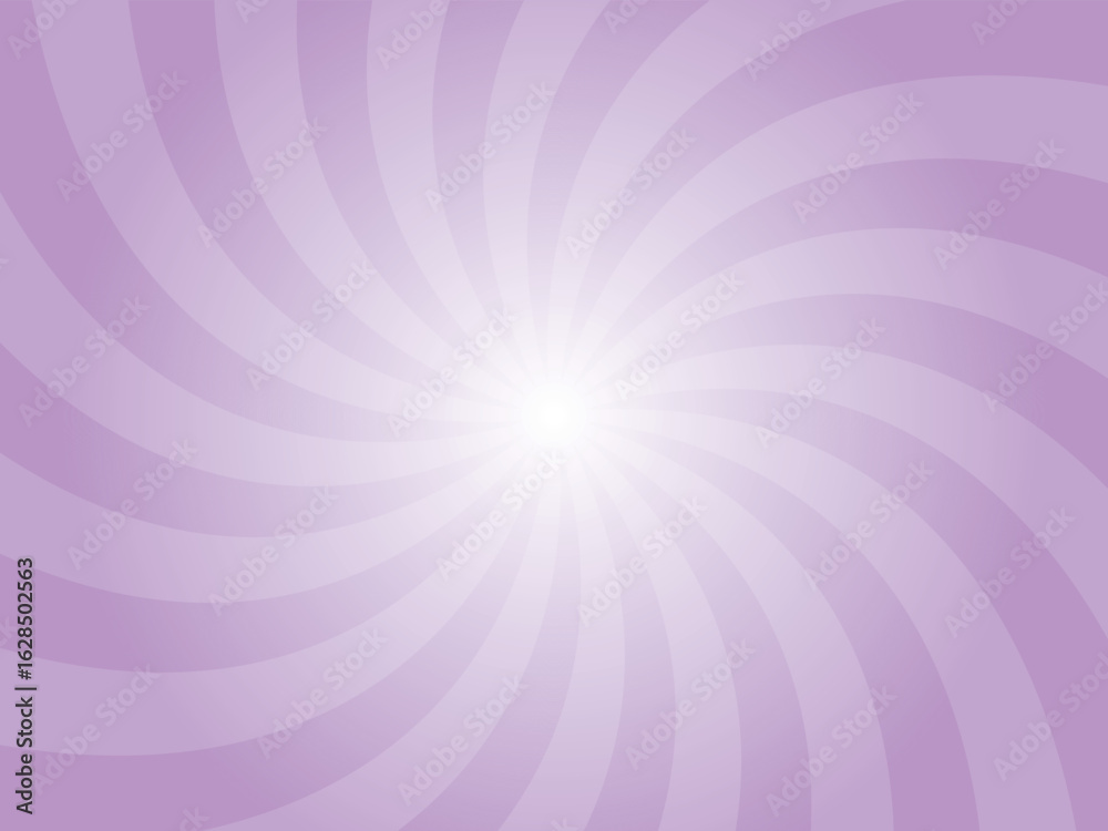 Obraz premium Bright Lavender Purple Sunburst Background. Purple Radial Retro Glowing Rays Banner. Abstract Retro Whirlwind Starburst Vector Abstract Background. Twisted Radial Illustration.